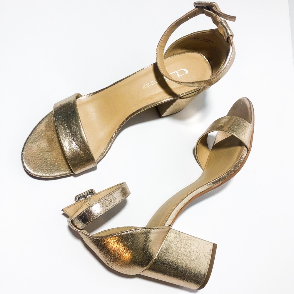“Jody” by CL Laundry Gold Block Heel